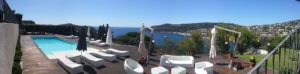 costruzione piscina interrata costa azzurra Francia panoramica
